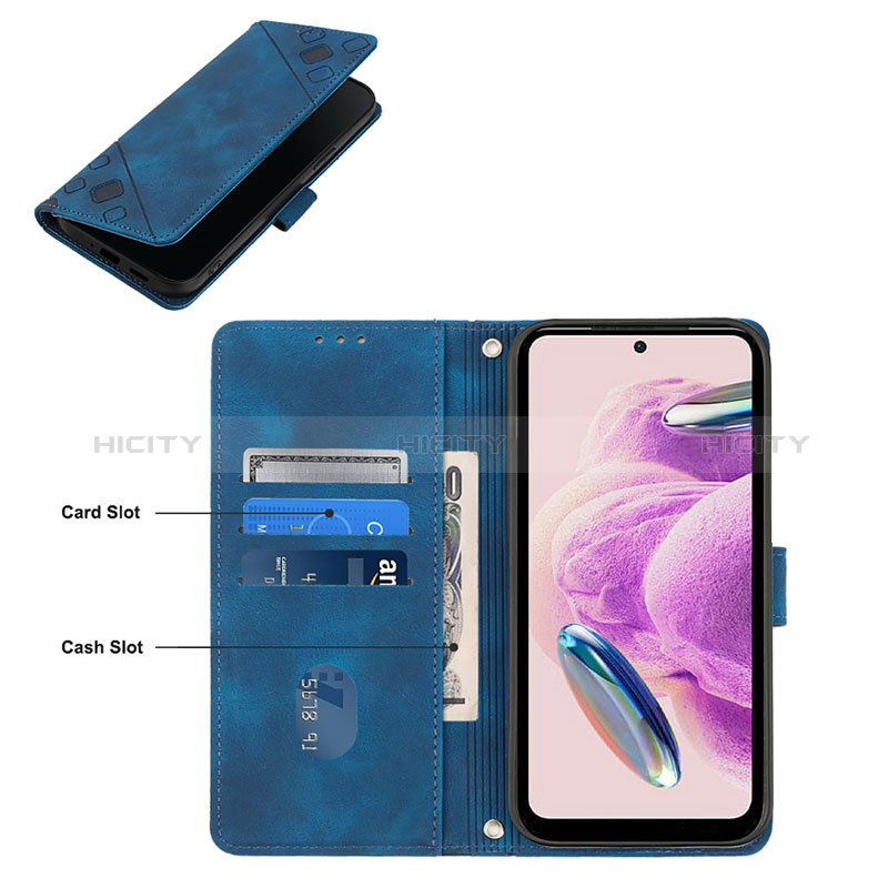 Handytasche Stand Schutzhülle Flip Leder Hülle YB4 für Xiaomi Redmi Note 12S groß