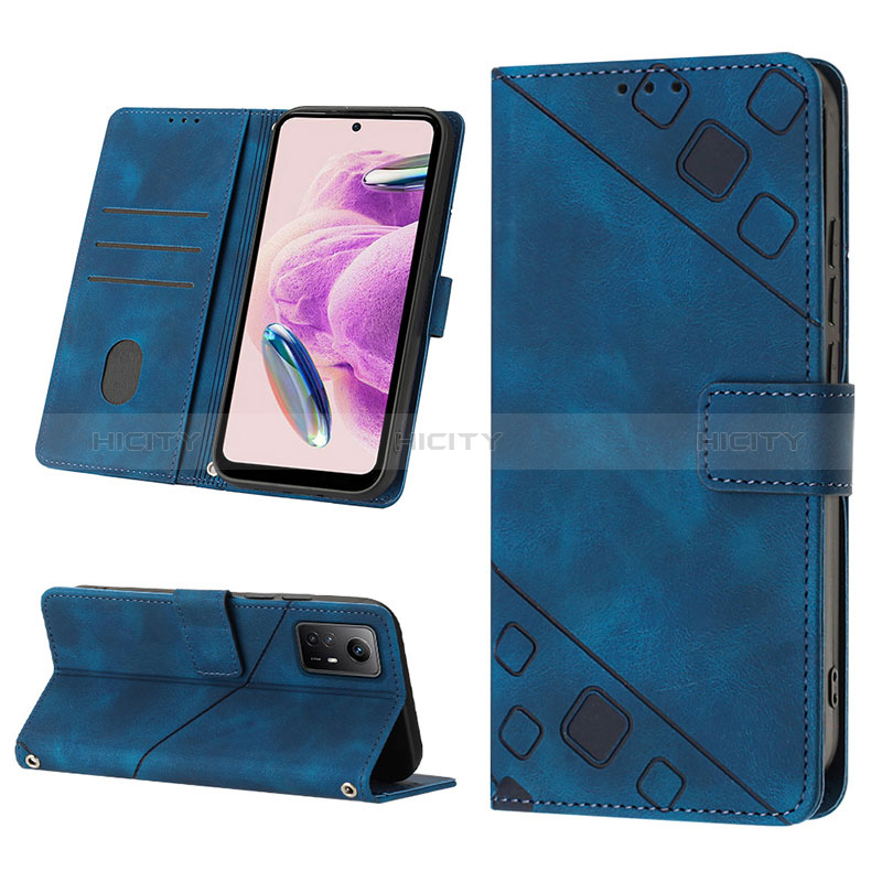 Handytasche Stand Schutzhülle Flip Leder Hülle YB4 für Xiaomi Redmi Note 12S groß