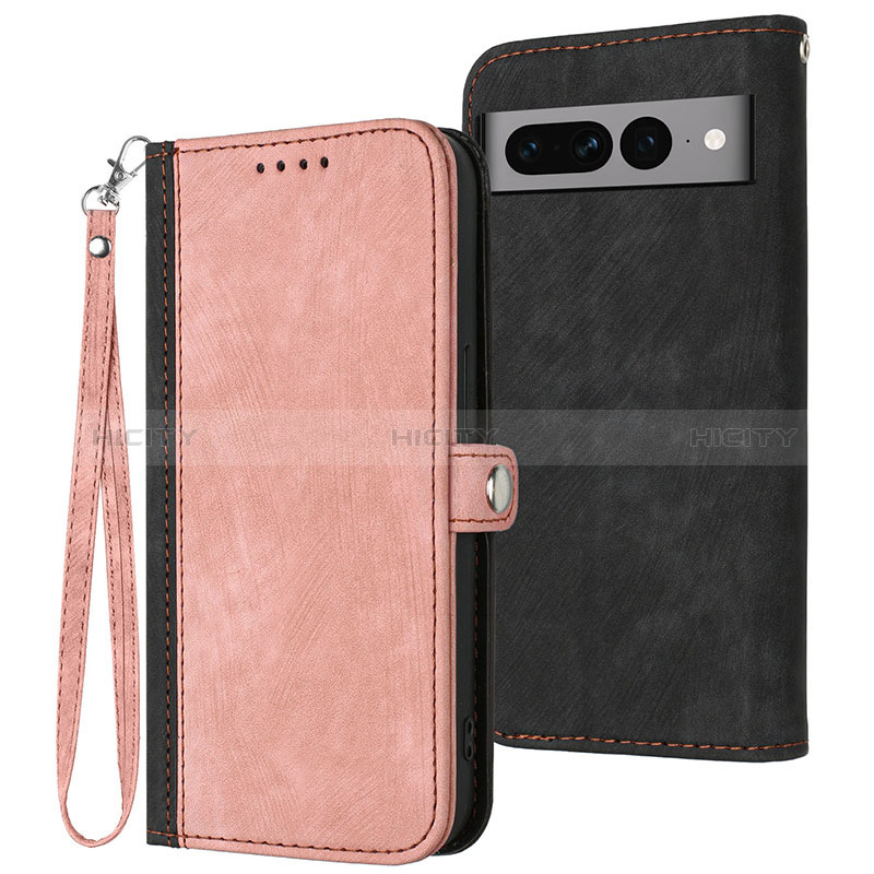 Handytasche Stand Schutzhülle Flip Leder Hülle YX1 für Google Pixel 7 Pro 5G Rosegold