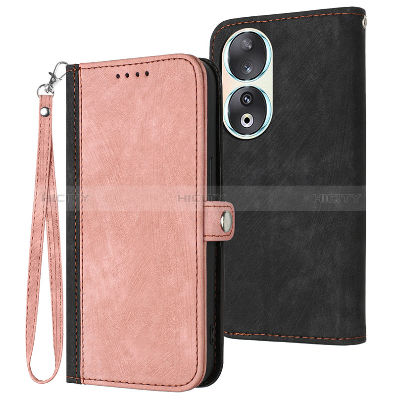 Handytasche Stand Schutzhülle Flip Leder Hülle YX1 für Huawei Honor 90 5G Rosegold