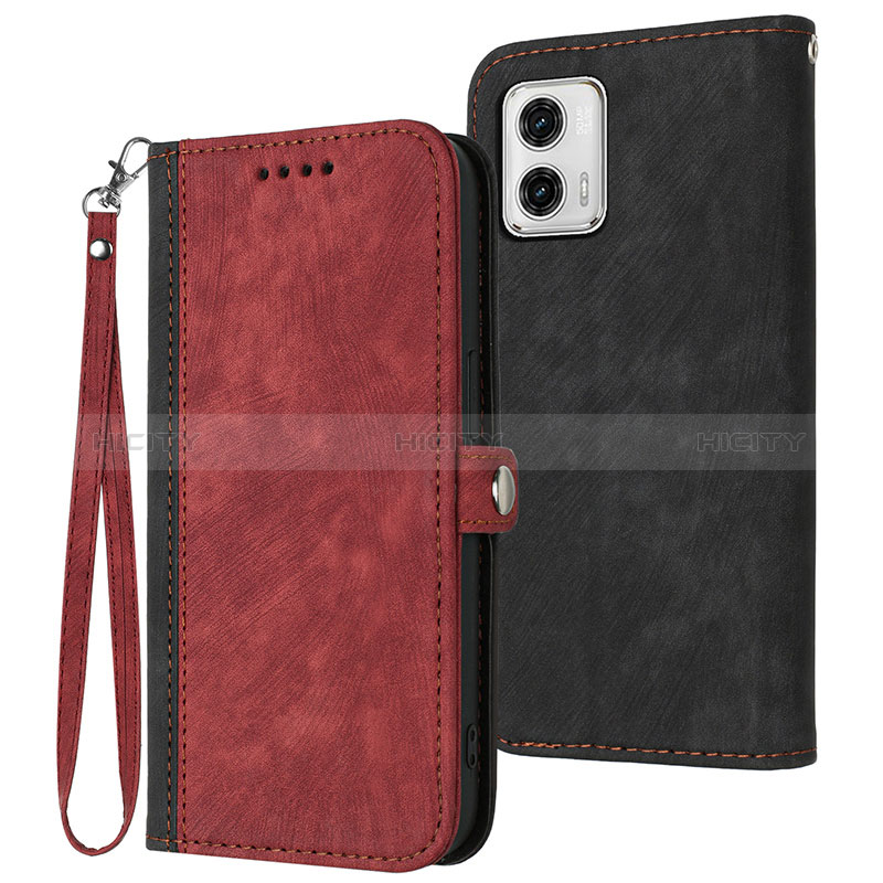 Handytasche Stand Schutzhülle Flip Leder Hülle YX1 für Motorola Moto G53 5G groß