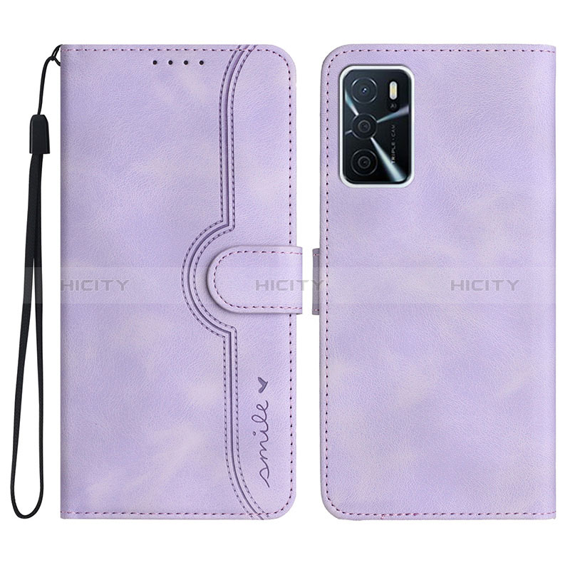 Handytasche Stand Schutzhülle Flip Leder Hülle YX1 für Oppo A16 Violett