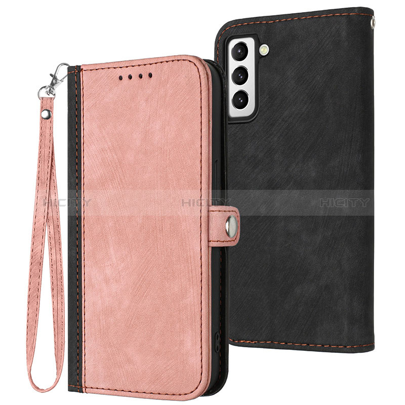 Handytasche Stand Schutzhülle Flip Leder Hülle YX1 für Samsung Galaxy S21 FE 5G Rosegold Plus