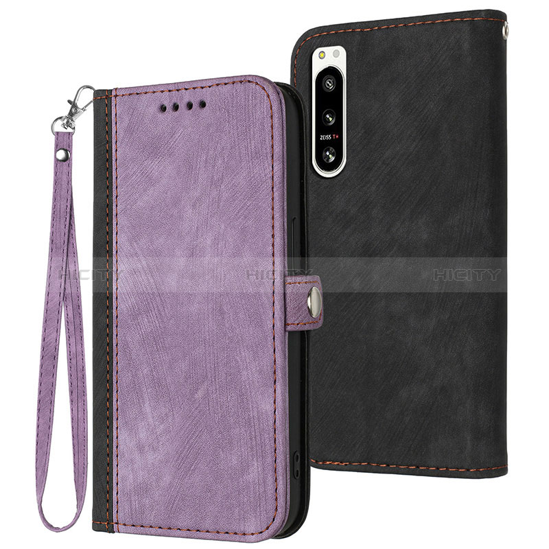 Handytasche Stand Schutzhülle Flip Leder Hülle YX1 für Sony Xperia 5 IV Violett Plus