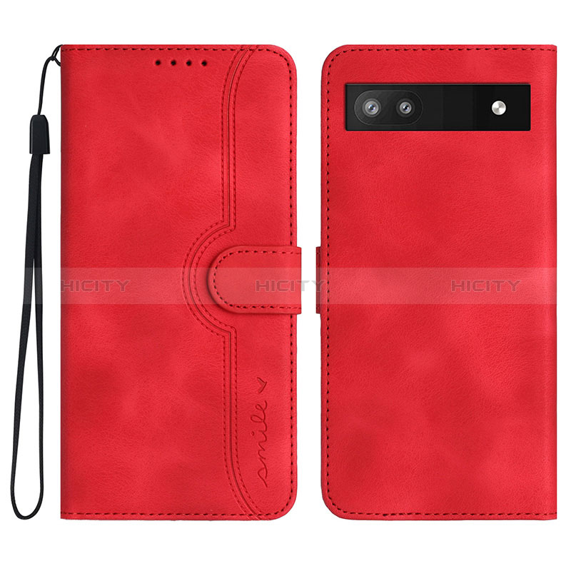 Handytasche Stand Schutzhülle Flip Leder Hülle YX2 für Google Pixel 6a 5G Rot