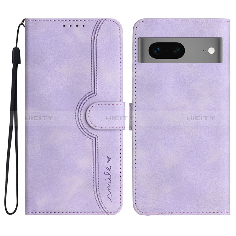 Handytasche Stand Schutzhülle Flip Leder Hülle YX2 für Google Pixel 7 5G Violett Plus