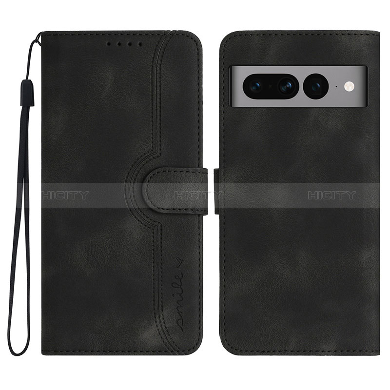 Handytasche Stand Schutzhülle Flip Leder Hülle YX2 für Google Pixel 7 Pro 5G Schwarz