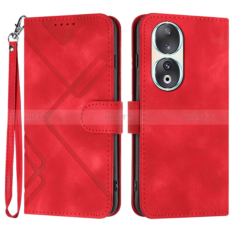 Handytasche Stand Schutzhülle Flip Leder Hülle YX2 für Huawei Honor 90 5G Rot