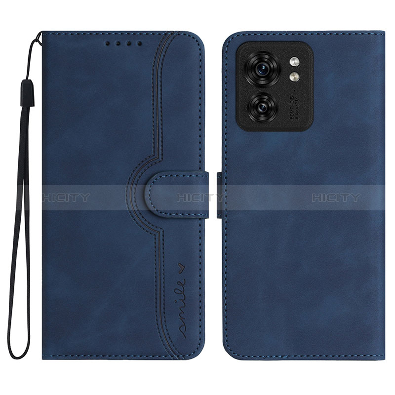 Handytasche Stand Schutzhülle Flip Leder Hülle YX2 für Motorola Moto Edge (2023) 5G Blau Plus