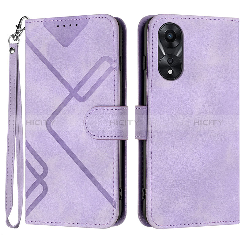 Handytasche Stand Schutzhülle Flip Leder Hülle YX2 für Oppo A38 Violett