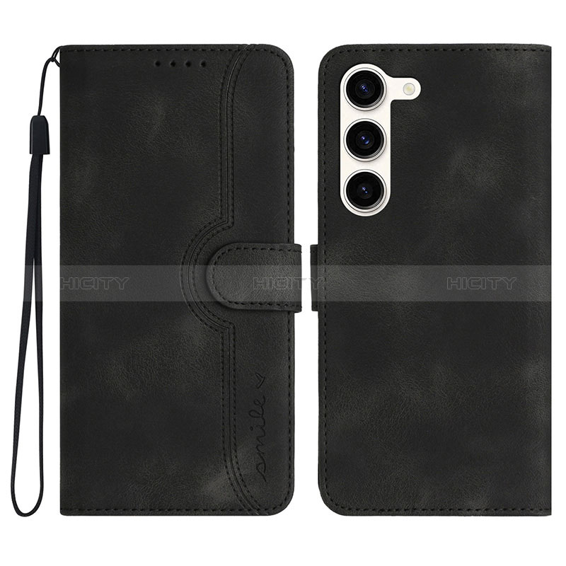 Handytasche Stand Schutzhülle Flip Leder Hülle YX2 für Samsung Galaxy S23 Plus 5G Schwarz