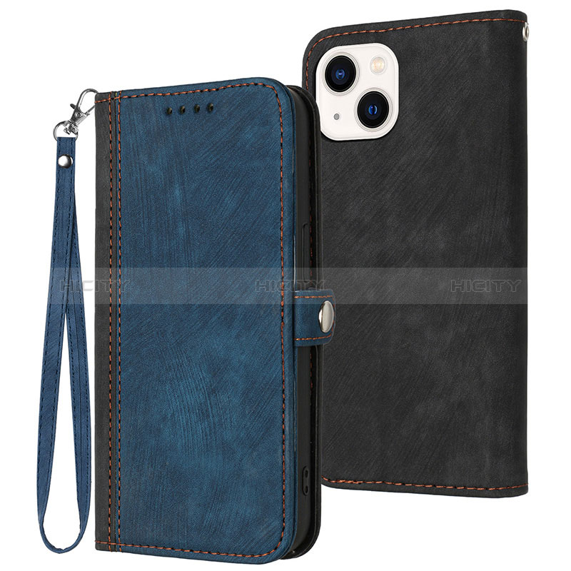 Handytasche Stand Schutzhülle Flip Leder Hülle YX3 für Apple iPhone 13 Blau Plus