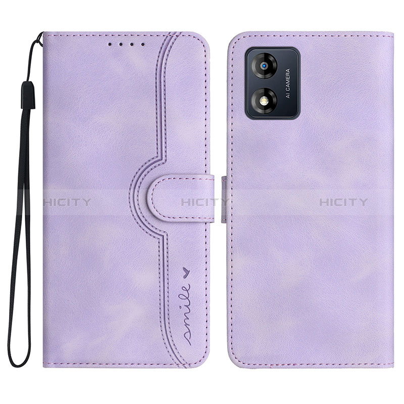 Handytasche Stand Schutzhülle Flip Leder Hülle YX3 für Motorola Moto E13 Violett