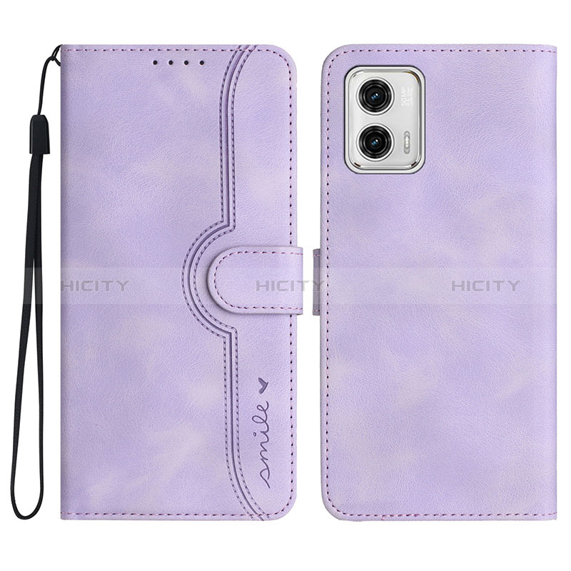 Handytasche Stand Schutzhülle Flip Leder Hülle YX3 für Motorola Moto G53 5G Violett