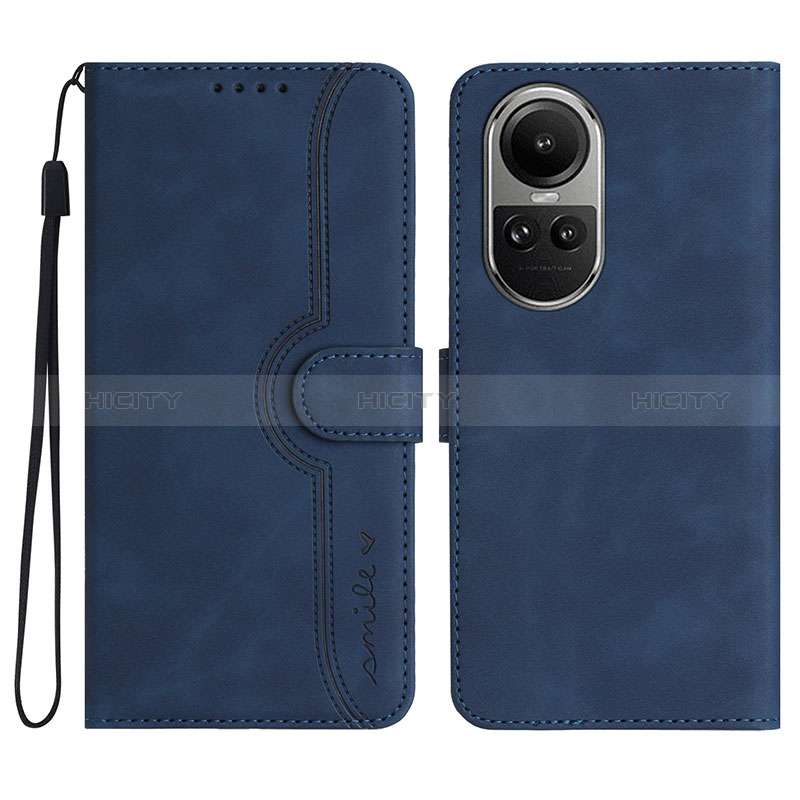 Handytasche Stand Schutzhülle Flip Leder Hülle YX3 für Oppo Reno10 Pro 5G Blau