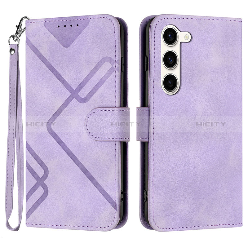 Handytasche Stand Schutzhülle Flip Leder Hülle YX3 für Samsung Galaxy S24 Plus 5G Violett Plus