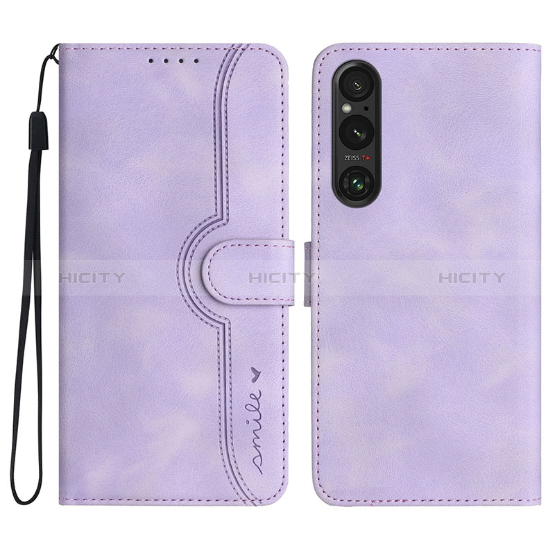 Handytasche Stand Schutzhülle Flip Leder Hülle YX3 für Sony Xperia 1 V Violett