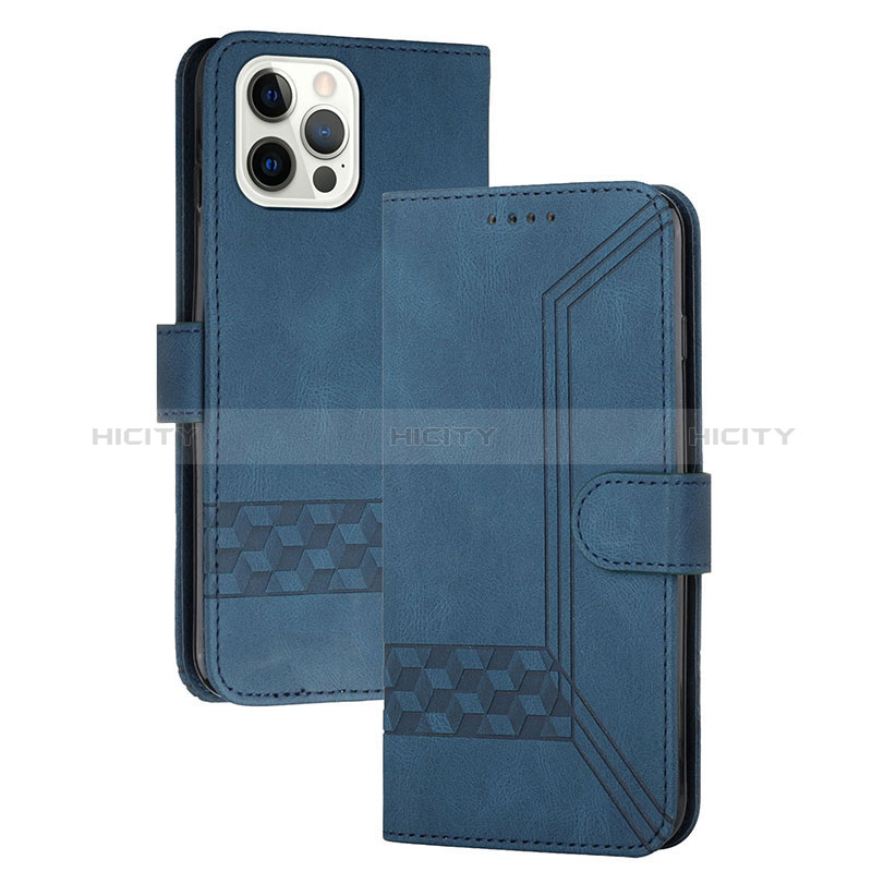 Handytasche Stand Schutzhülle Flip Leder Hülle YX4 für Apple iPhone 13 Pro Blau