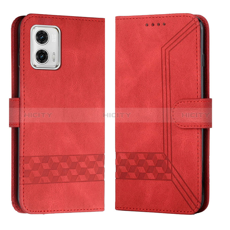 Handytasche Stand Schutzhülle Flip Leder Hülle YX4 für Motorola Moto G53y 5G Rot