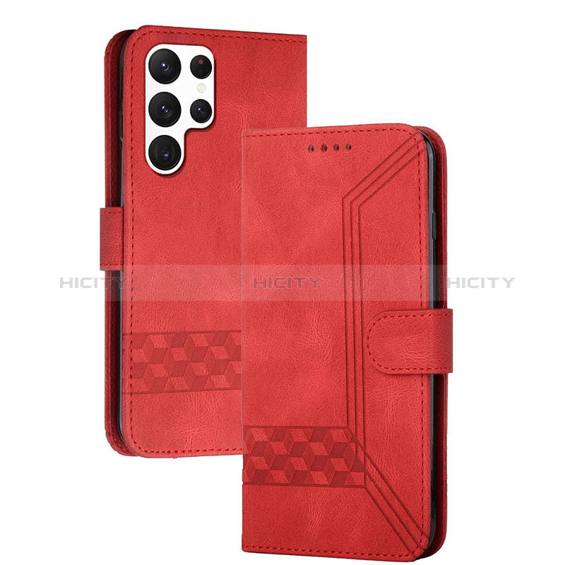 Handytasche Stand Schutzhülle Flip Leder Hülle YX4 für Samsung Galaxy S25 Ultra 5G Rot