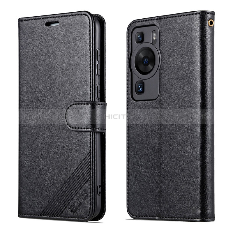 Handytasche Stand Schutzhülle Flip Leder Hülle YZ3 für Huawei P60 Pro Schwarz Plus