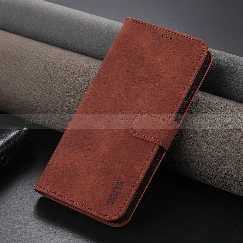 Handytasche Stand Schutzhülle Flip Leder Hülle YZ5 für Apple iPhone 14 Braun