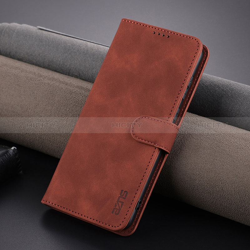 Handytasche Stand Schutzhülle Flip Leder Hülle YZ5 für Huawei P60 Braun Plus