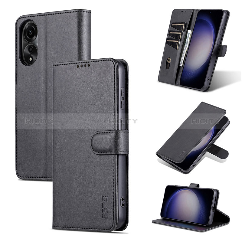 Handytasche Stand Schutzhülle Flip Leder Hülle YZ5 für Oppo A78 4G groß