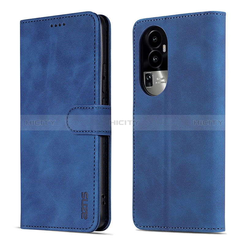 Handytasche Stand Schutzhülle Flip Leder Hülle YZ5 für Oppo Reno10 Pro+ Plus 5G Blau