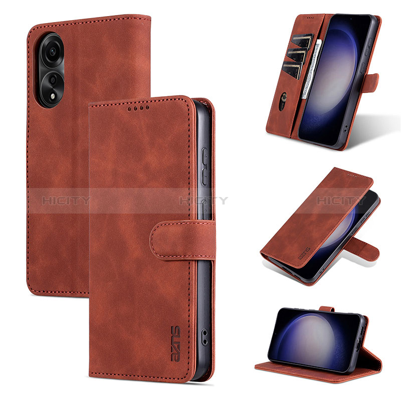 Handytasche Stand Schutzhülle Flip Leder Hülle YZ6 für Oppo A78 4G groß