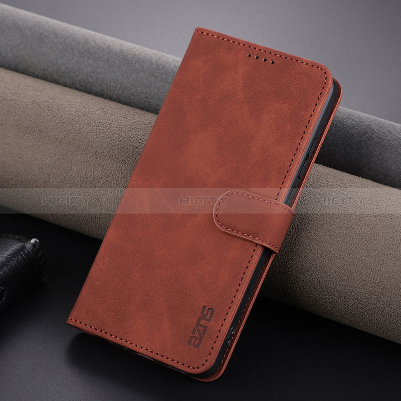 Handytasche Stand Schutzhülle Flip Leder Hülle YZ6 für Oppo A78 4G Braun Plus