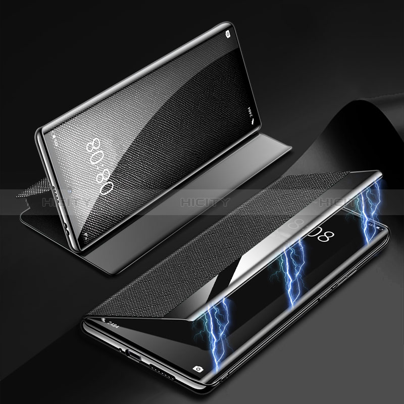 Handytasche Stand Schutzhülle Flip Leder Hülle Z01 für Huawei P60 Pro Schwarz