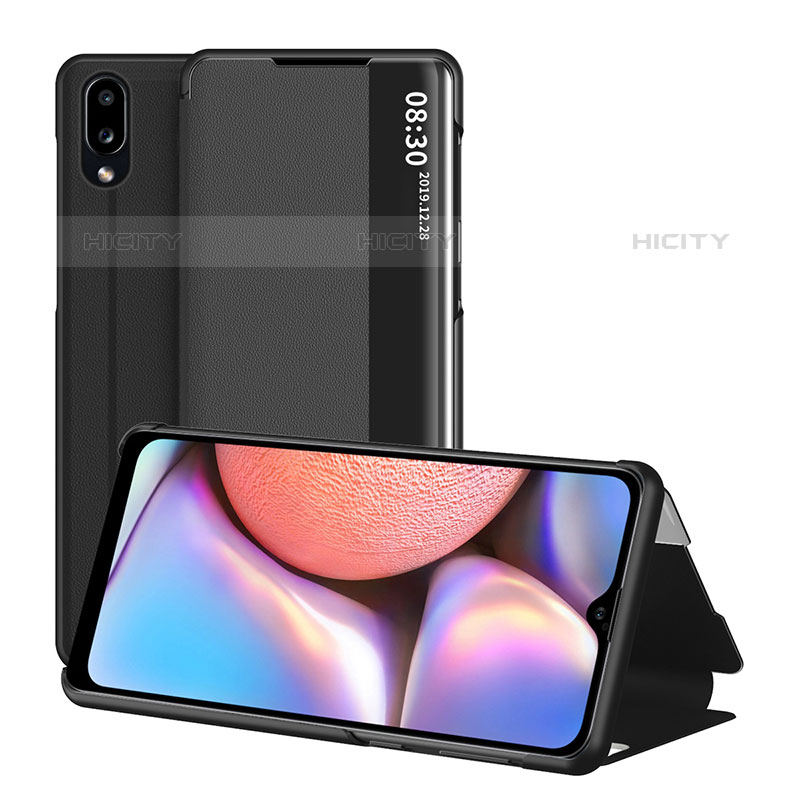 Handytasche Stand Schutzhülle Flip Leder Hülle ZL1 für Samsung Galaxy M01s Schwarz Plus