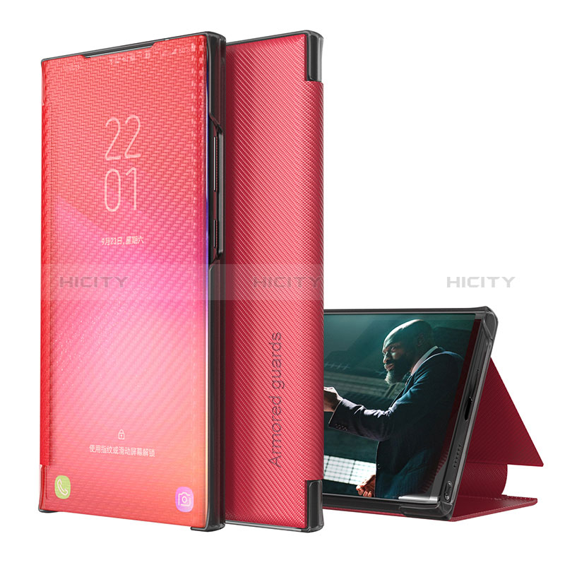 Handytasche Stand Schutzhülle Flip Leder Hülle ZL1 für Samsung Galaxy S22 5G Rot