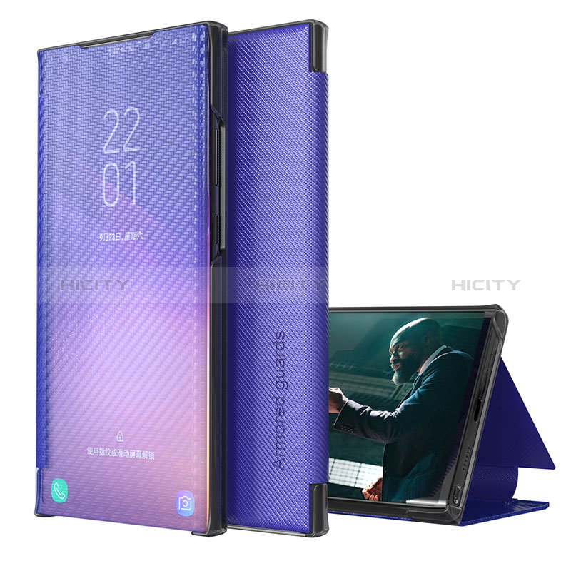 Handytasche Stand Schutzhülle Flip Leder Hülle ZL1 für Samsung Galaxy S22 Plus 5G Violett Plus