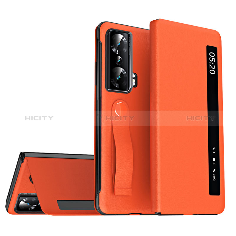 Handytasche Stand Schutzhülle Flip Leder Hülle ZL2 für Huawei Honor Magic Vs Ultimate 5G Orange