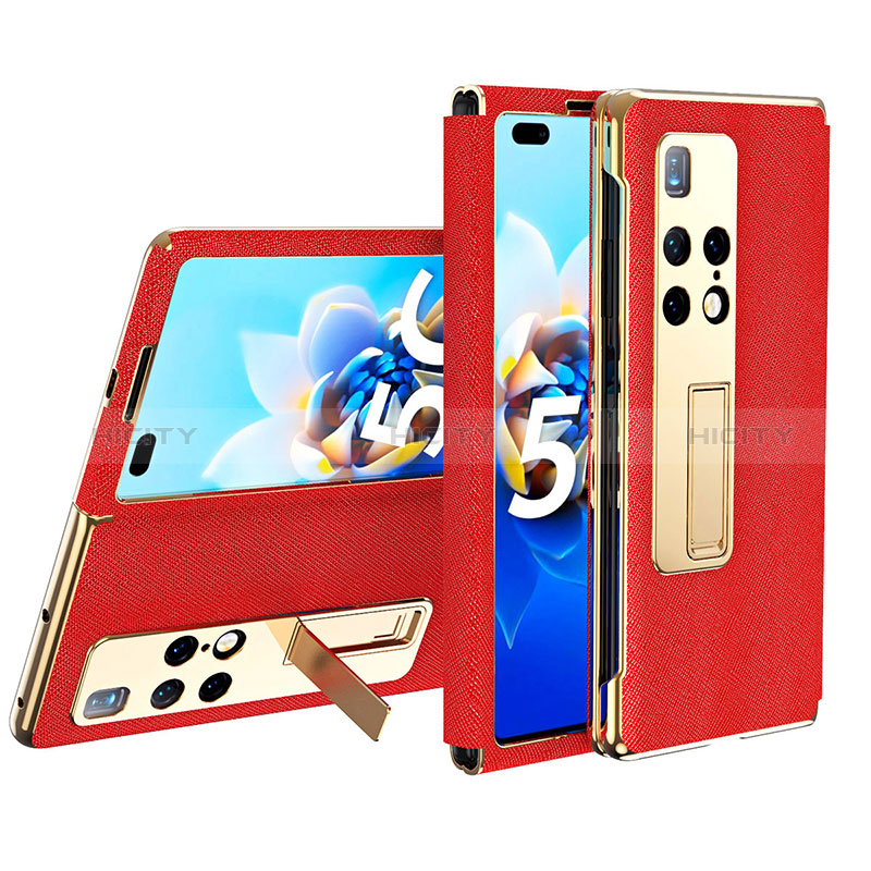 Handytasche Stand Schutzhülle Flip Leder Hülle ZL2 für Huawei Mate X2 Rot Plus