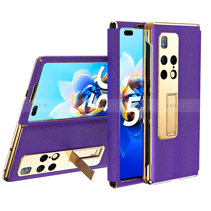 Handytasche Stand Schutzhülle Flip Leder Hülle ZL2 für Huawei Mate X2 Violett