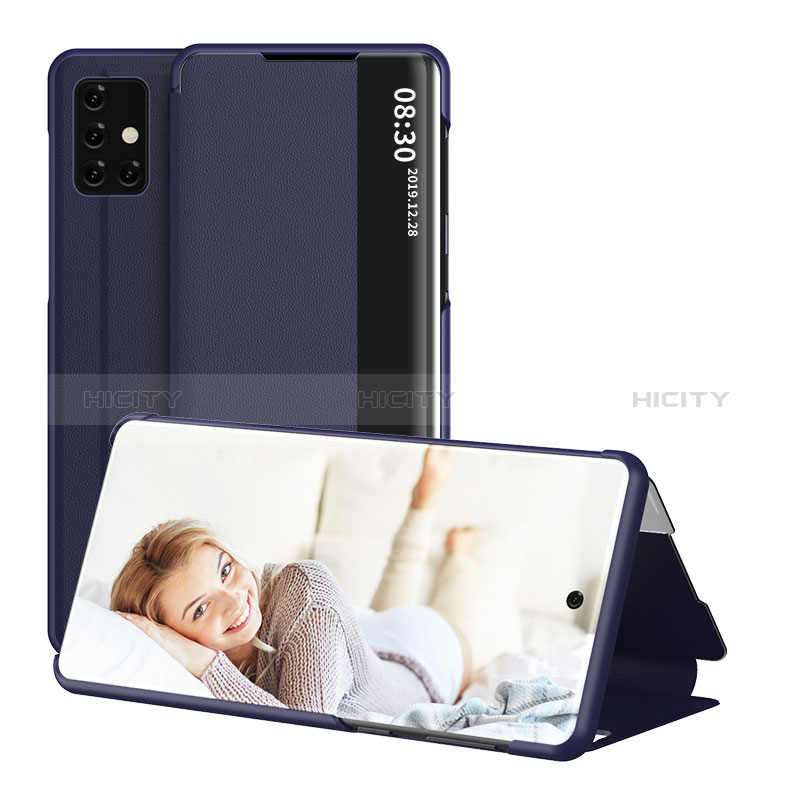 Handytasche Stand Schutzhülle Flip Leder Hülle ZL2 für Samsung Galaxy A51 4G Blau