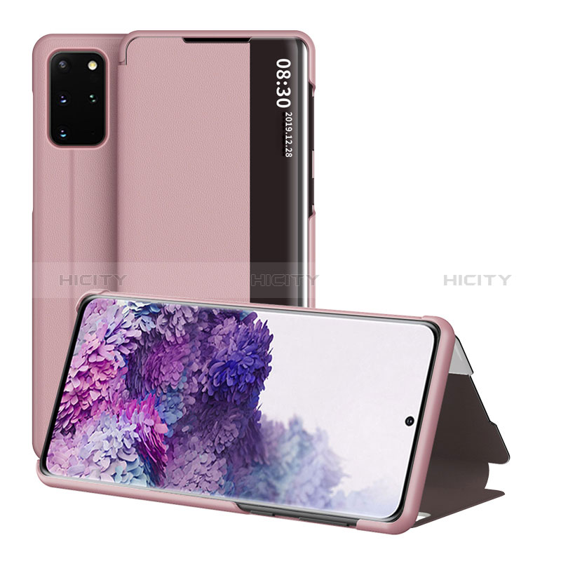 Handytasche Stand Schutzhülle Flip Leder Hülle ZL2 für Samsung Galaxy S20 Plus 5G Rosegold Plus