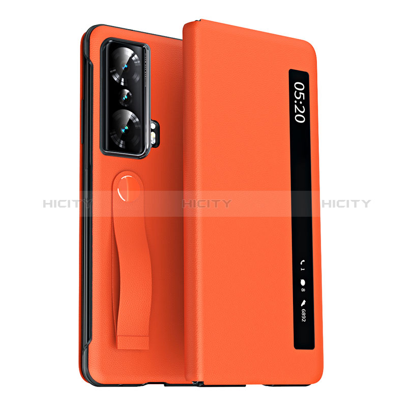 Handytasche Stand Schutzhülle Flip Leder Hülle ZL3 für Huawei Honor Magic Vs Ultimate 5G Orange Plus