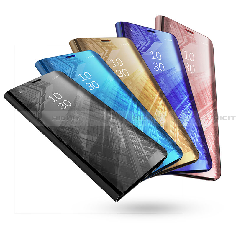 Handytasche Stand Schutzhülle Flip Leder Rahmen Spiegel Tasche für Samsung Galaxy A32 5G groß