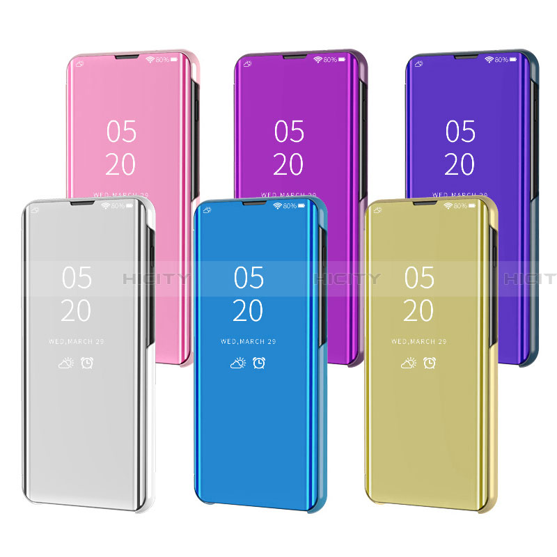 Handytasche Stand Schutzhülle Flip Leder Rahmen Spiegel Tasche für Samsung Galaxy F02S SM-E025F