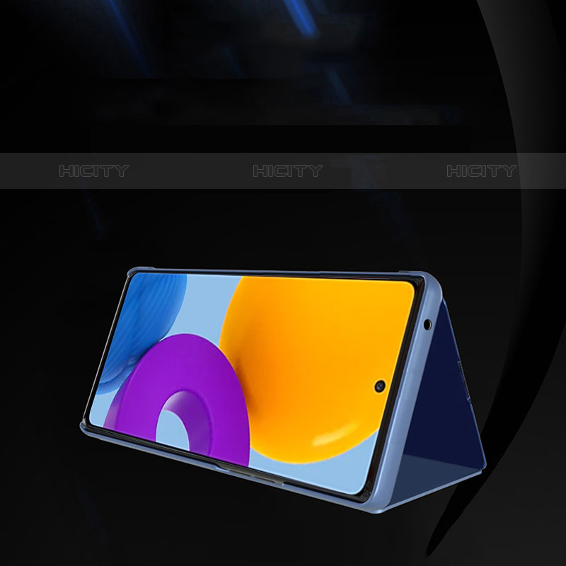 Handytasche Stand Schutzhülle Flip Leder Rahmen Spiegel Tasche für Samsung Galaxy M23 5G groß