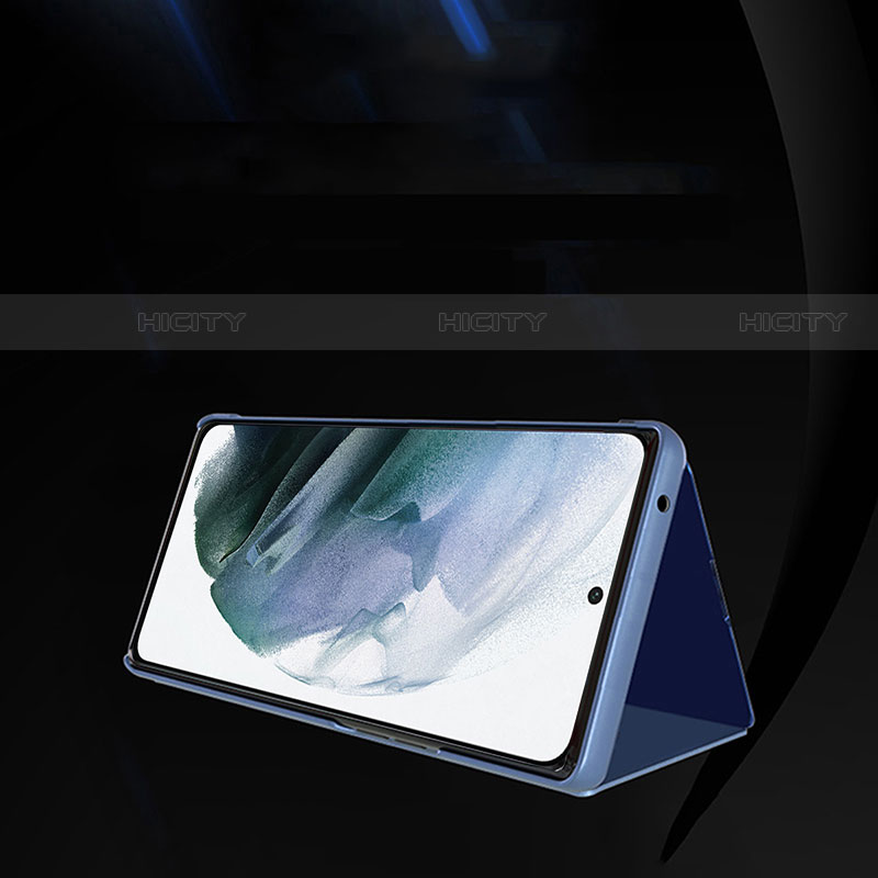 Handytasche Stand Schutzhülle Flip Leder Rahmen Spiegel Tasche für Samsung Galaxy S22 Plus 5G groß