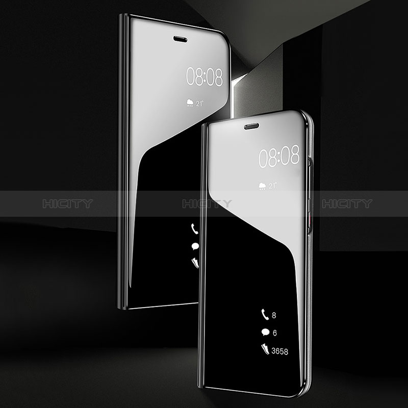 Handytasche Stand Schutzhülle Flip Leder Rahmen Spiegel Tasche für Xiaomi Redmi 10 Power groß