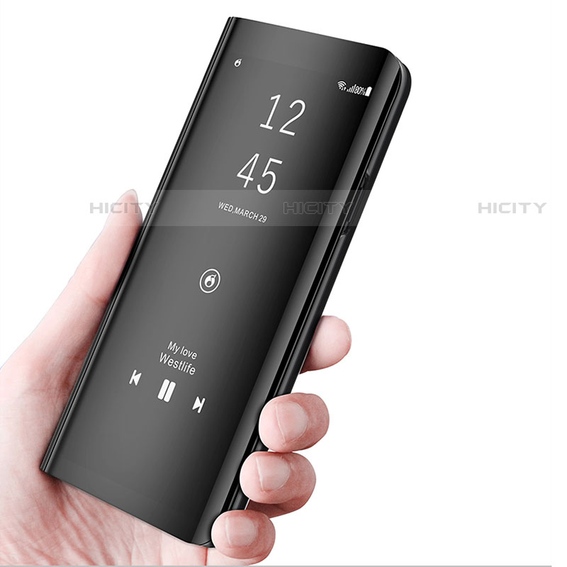Handytasche Stand Schutzhülle Flip Leder Rahmen Spiegel Tasche L02 für Samsung Galaxy S23 Plus 5G groß