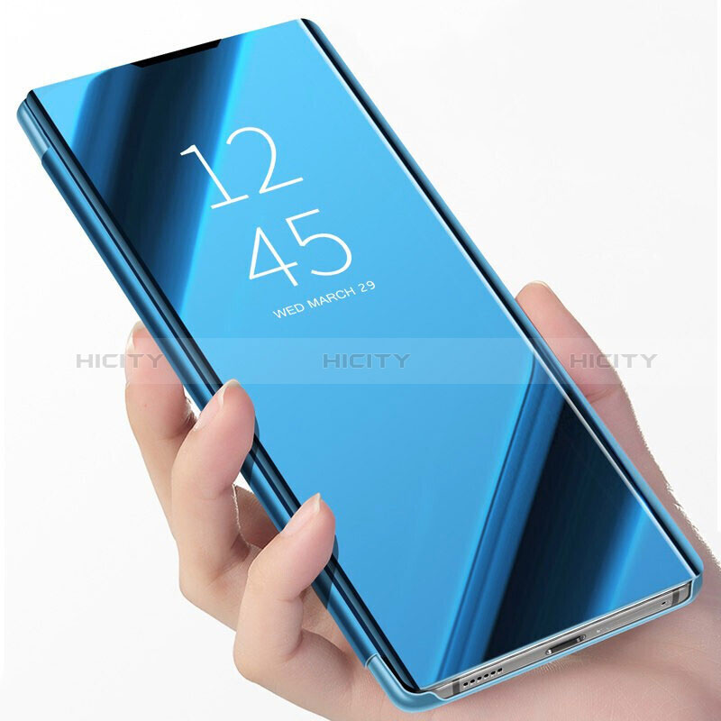 Handytasche Stand Schutzhülle Flip Leder Rahmen Spiegel Tasche L04 für Samsung Galaxy A22s 5G groß