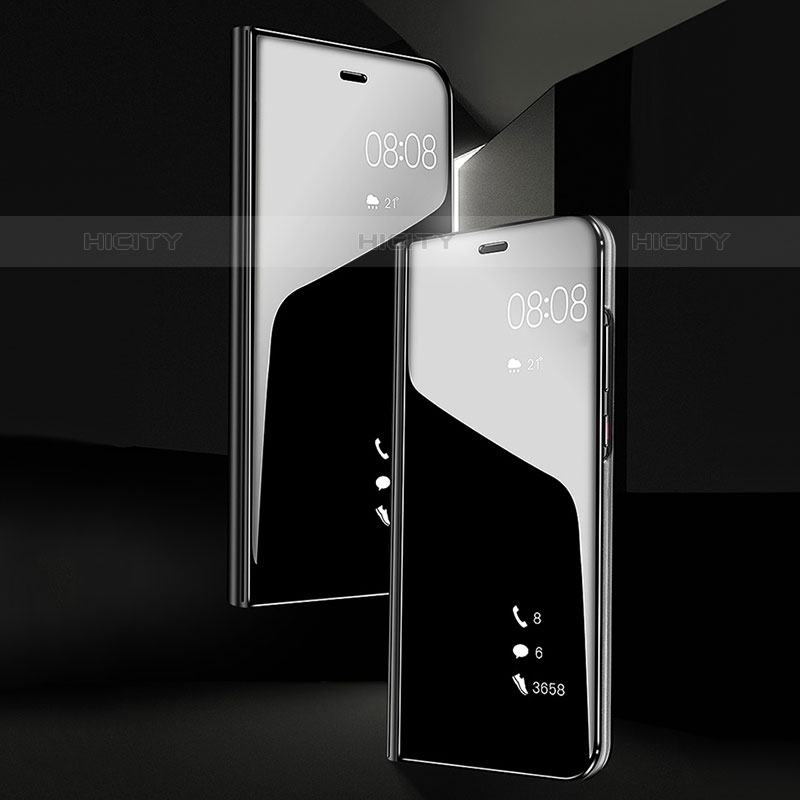 Handytasche Stand Schutzhülle Flip Leder Rahmen Spiegel Tasche L04 für Samsung Galaxy M33 5G groß