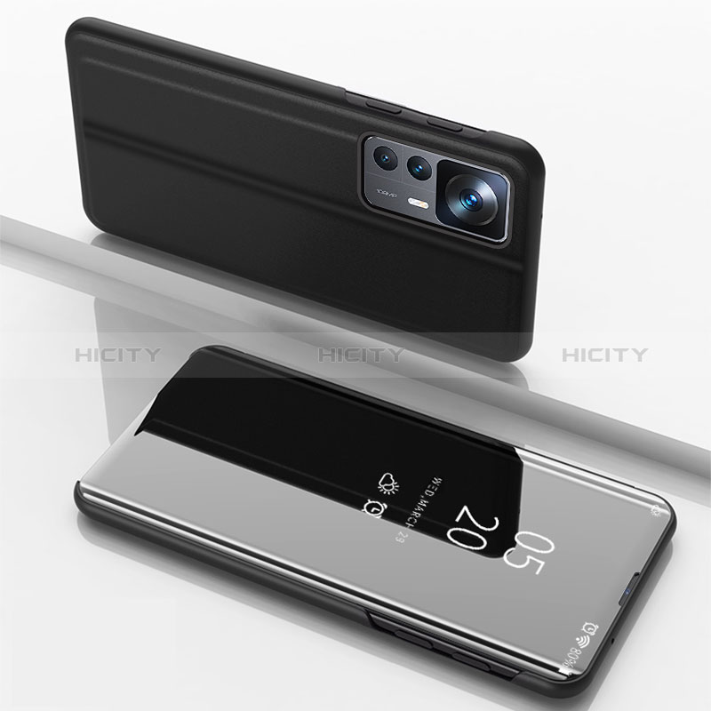 Handytasche Stand Schutzhülle Flip Leder Rahmen Spiegel Tasche QH1 für Xiaomi Mi 12T Pro 5G groß